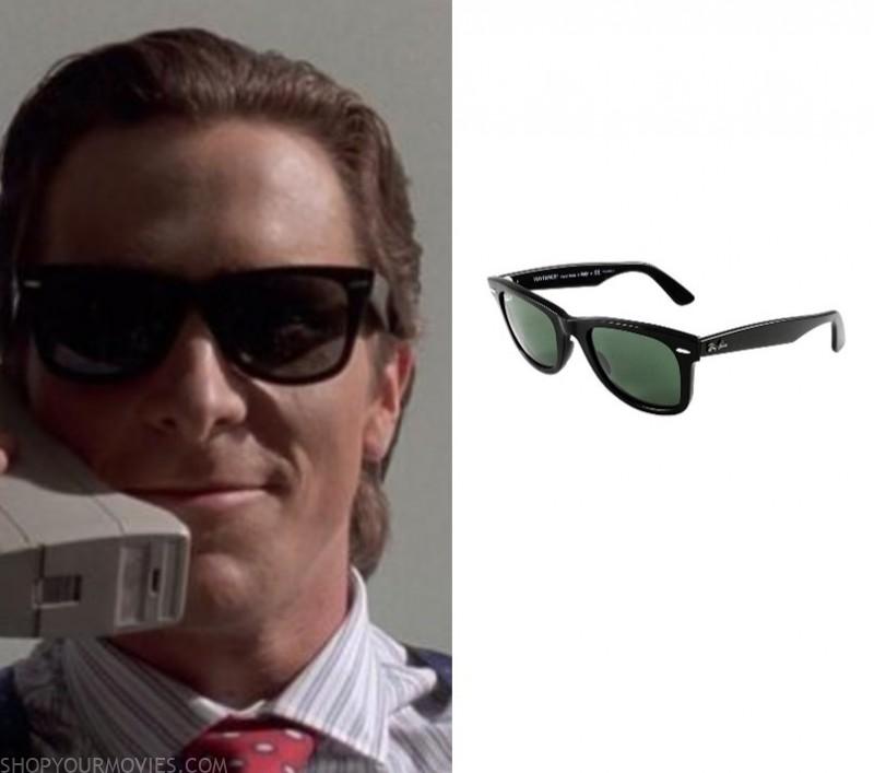 American Psycho Patrick s Black Sunglasses Shopyourmovies