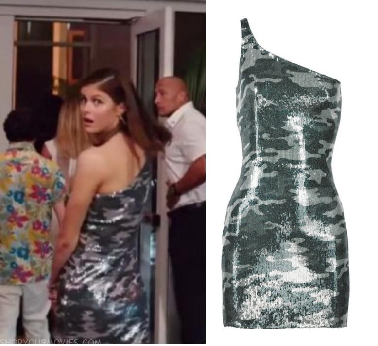 Baywatch: Summer’s Sequin Camo One Shoulder Dress – Shopyourmovies