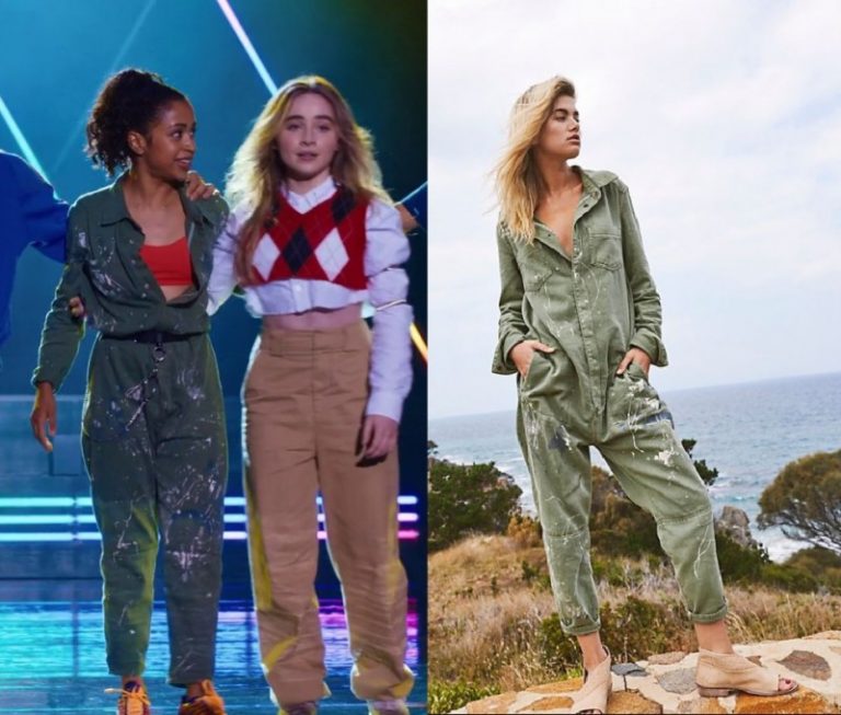 Work It: Jasmine’s Green Paint Splatter Jumpsuit