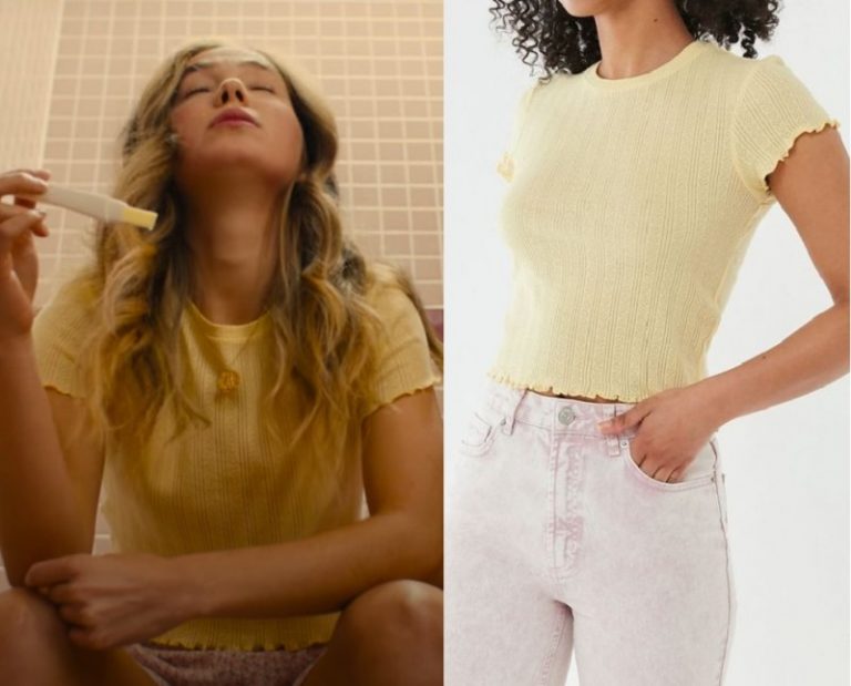 Unpregnant: Veronica’s Yellow Pointelle Tee