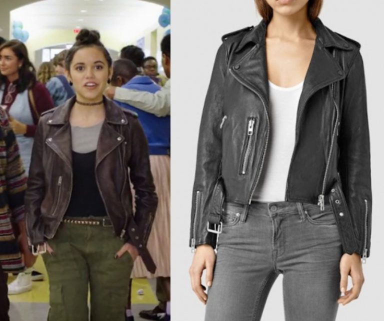 The Babysitter – Killer Queen: Pheobe’s Grey Leather Jacket