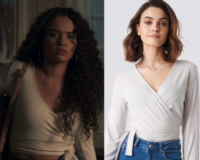 American Pie – Girls Rule: Annie’s White Ribbed Wrap Sweater