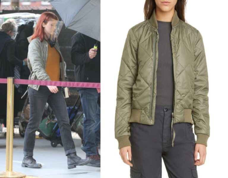 Don’t Look Up: Kate’s Green Quilted Bomber Jacket
