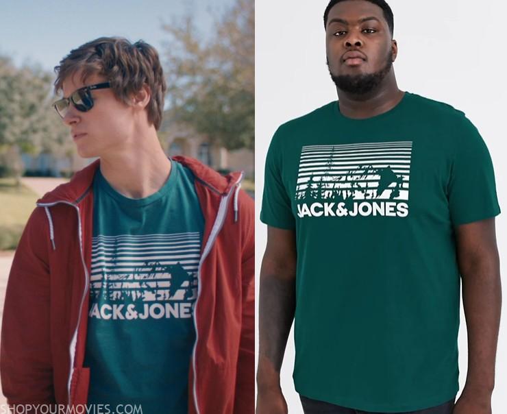 The Map of Tiny Perfect Things: Mark’s Teal Mountain Print T Shirt