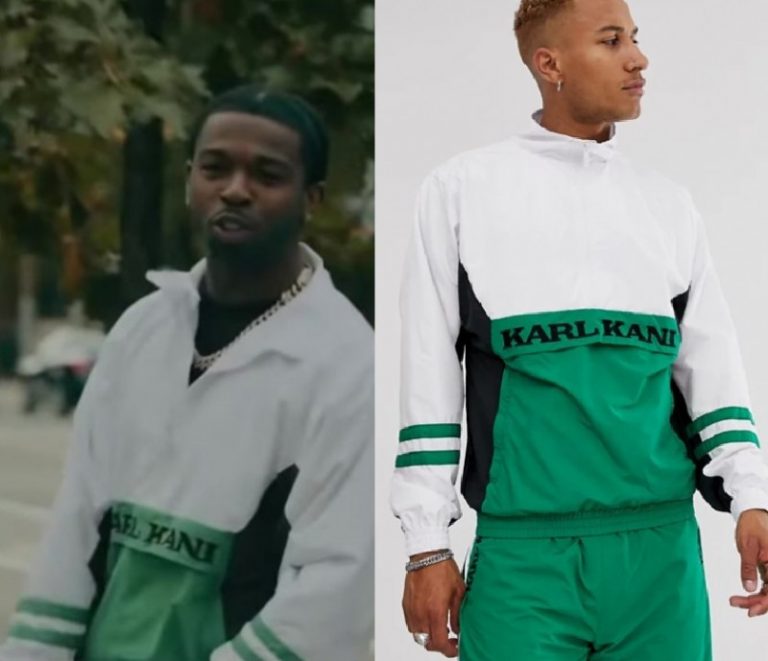 Boogie: White & Green Karl Kani Retro Jacket