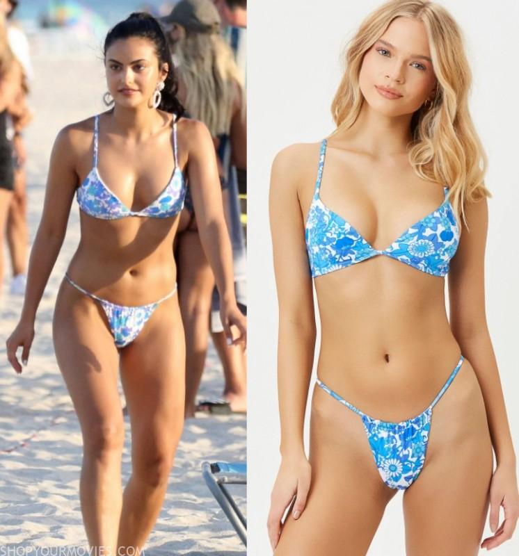 Strangers: Drea’s Blue & White Floral Print Bikini
