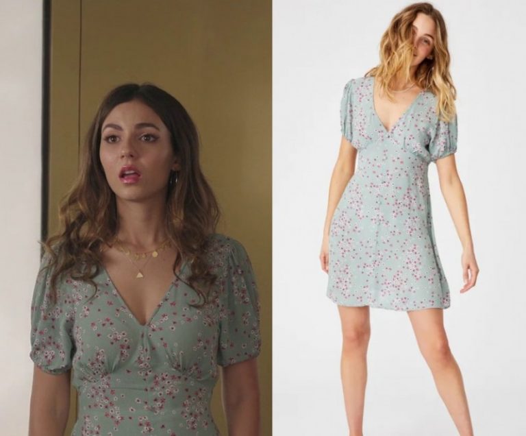 Afterlife of the Party: Cassie’s Blue & Pink Floral Mini Dress