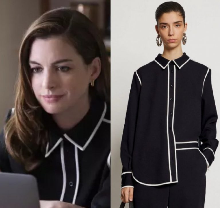 Locked Down: Linda’s Black & White Trim Blouse