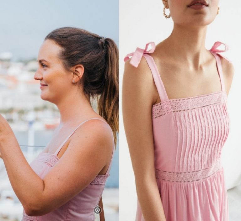 The Weekend Away: Beth’s Pink Crochet Trim Dress