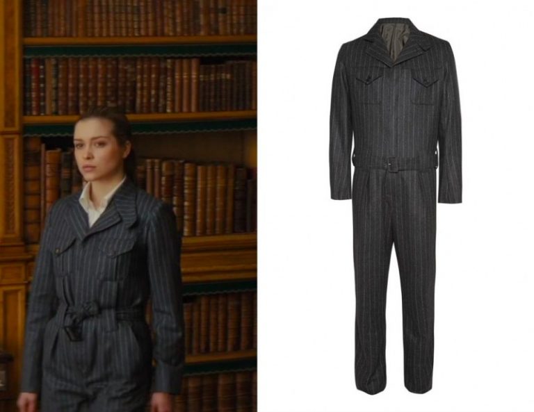 Kings­man: The Se­cret Ser­vice: Roxy’s Gray Striped Jumpsuit ...