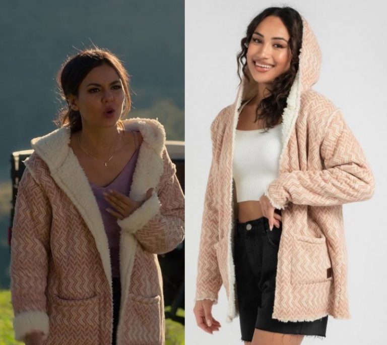 A Perfect Pairing: Lola’s Orange Printed Sherpa Trim Hooded Jacket