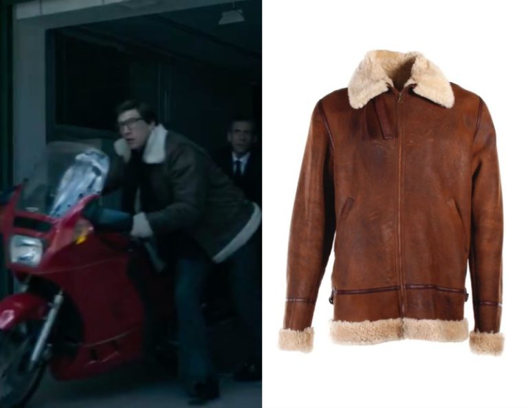 House of Gucci: Maurizio’s Leather Jacket with Fur Collar