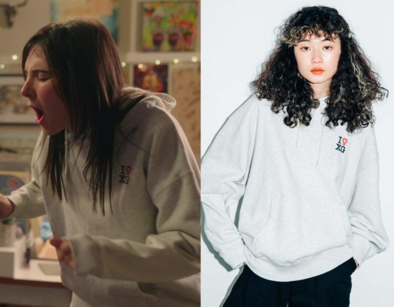 1UP: Sloane’s Grey “I Heart X Girl” Hoodie