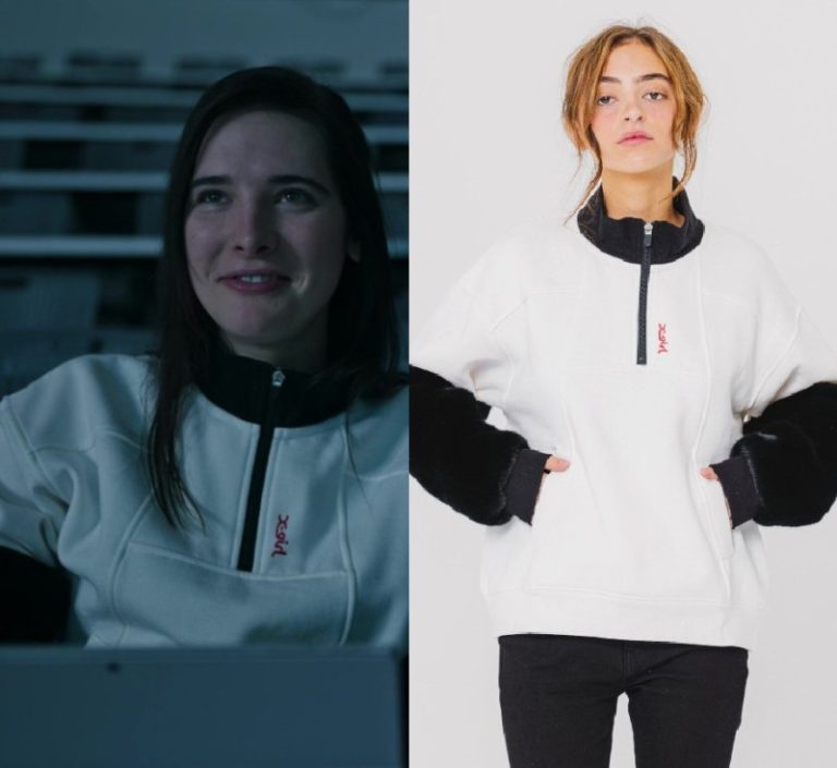 1UP: Sloane’s Black & White Half Zip Sweater