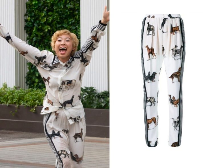 Crazy Rich Asians: Peik Lin’s Dog Print Pants