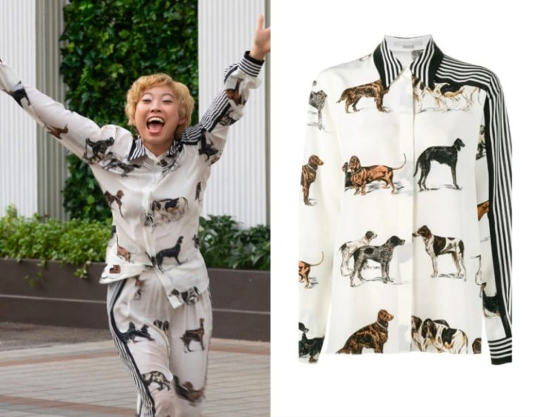 Crazy Rich Asians: Peik Lin’s Dog Print Top