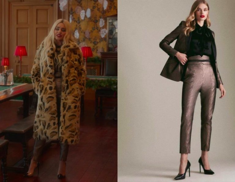 The Princess Switch 3 – Romancing the Star: Fiona’s Metallic Trousers