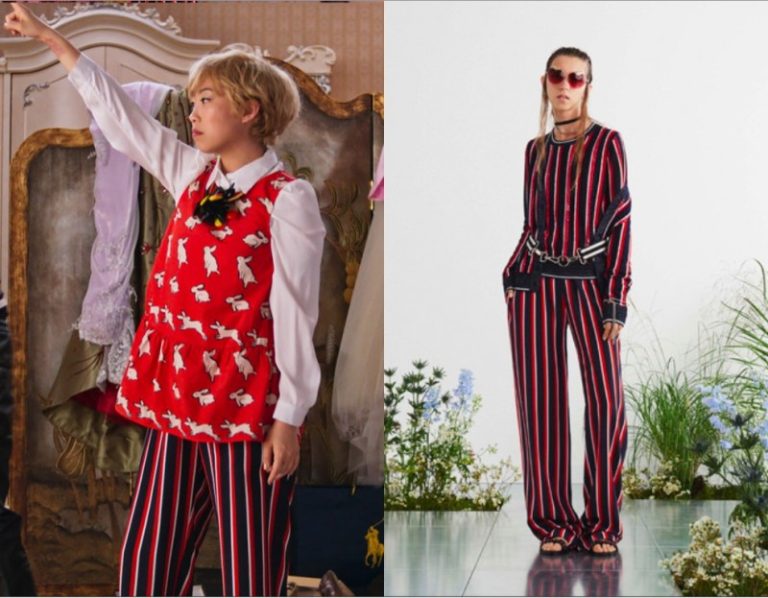 Crazy Rich Asians: Peik Lin’s Striped Pants