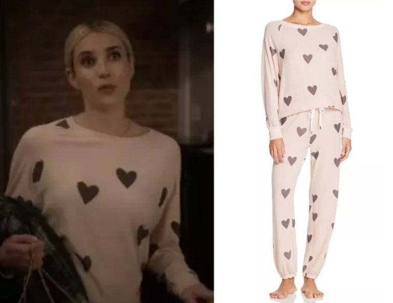 Maybe I Do: Michelle’s Pink & Grey Heart Print Pajamas