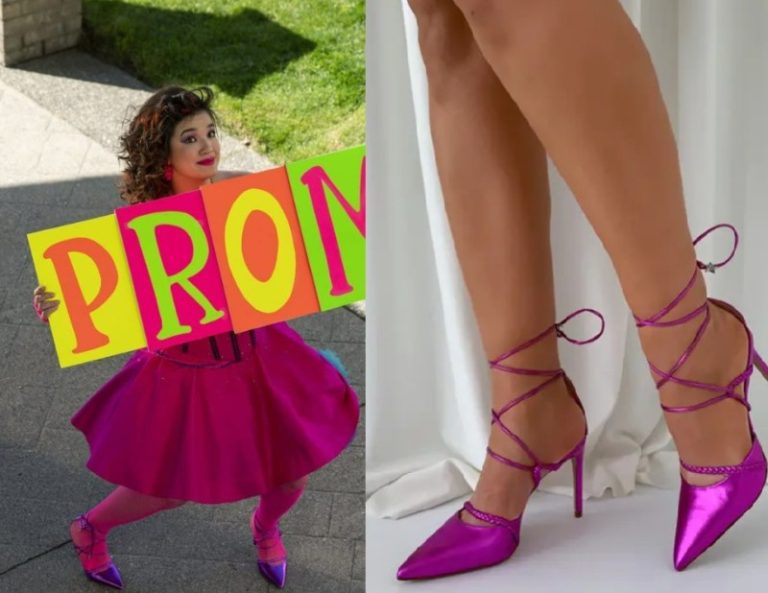 Prom Pact: Mandy Yang’s Purple Place Up Sandals