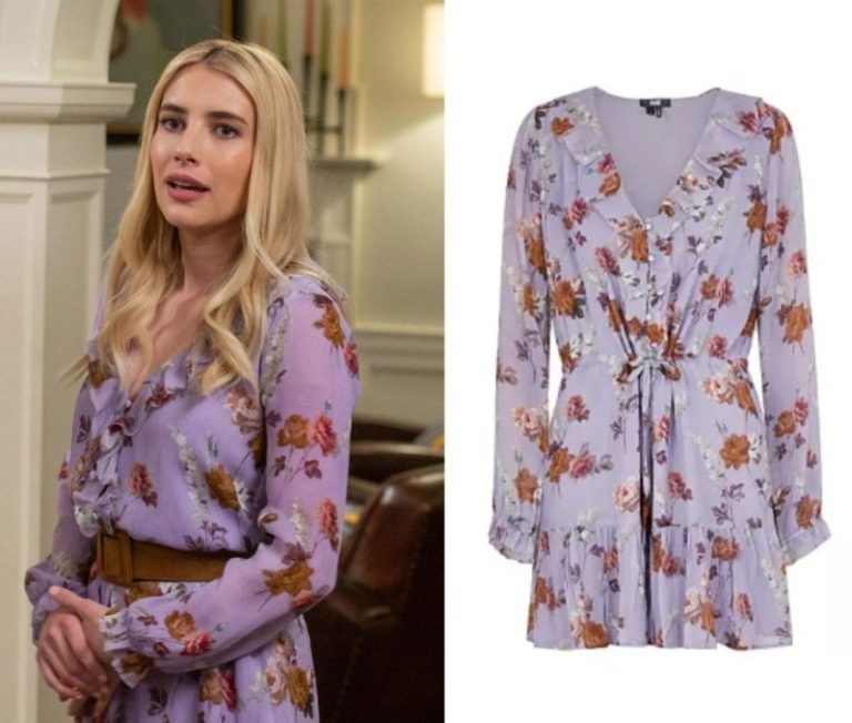 Maybe I Do: Michelle’s Purple Floral Ruffle Mini Dress