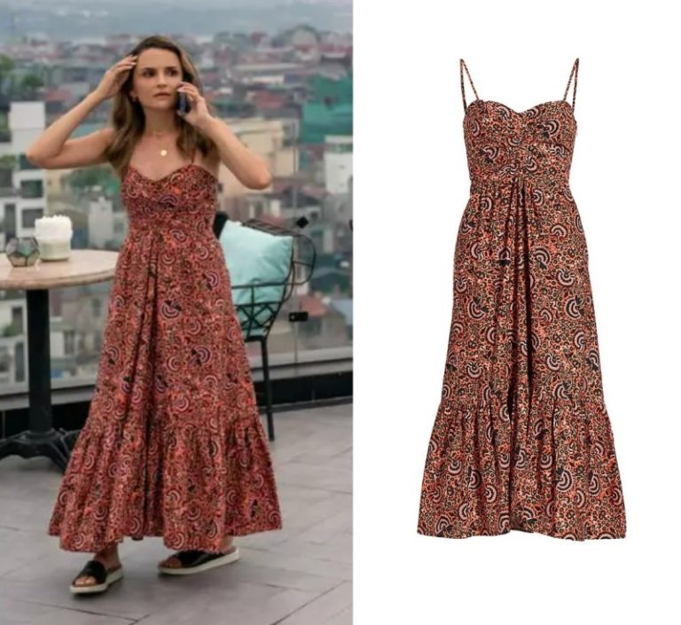 A Tourists Guide to Love: Amanda’s Orange Printed Tiered Cami Dress