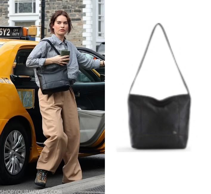 Relay: Sarah’s Black Leather Bucket Bag
