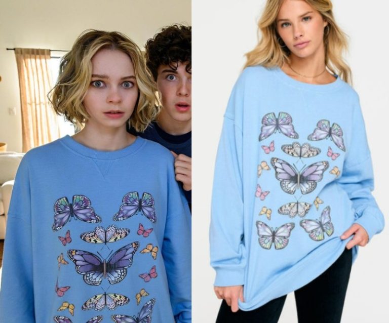Family Switch: CC’s Blue Butterfly Print Sweatshirt
