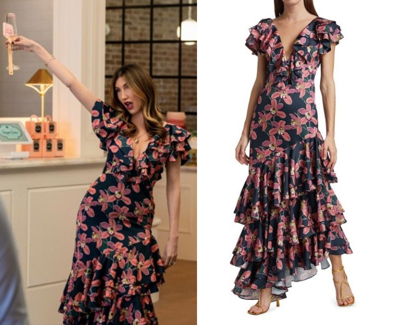 The Out-Laws: Kay’s Ruffled Floral Maxi Dress