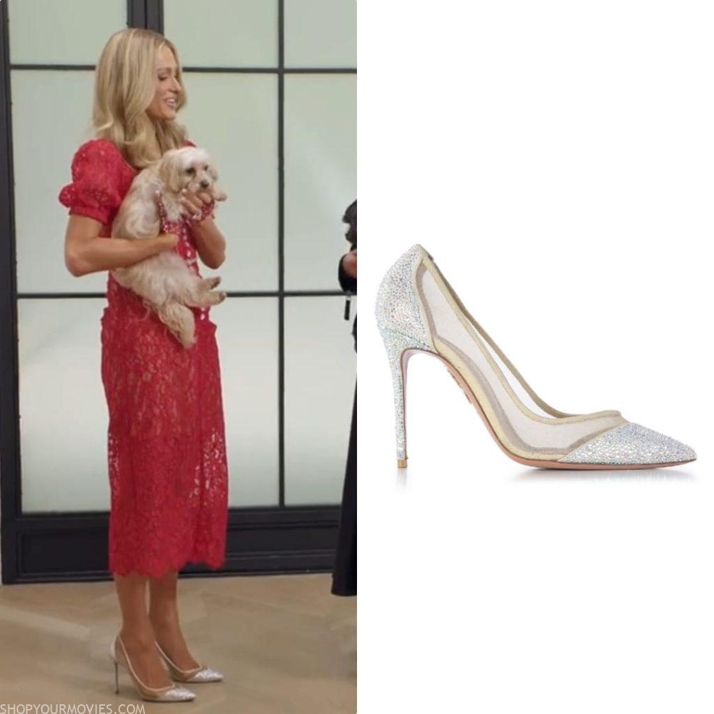 A Very Demi Holiday Special: Paris’s Crystal and Mesh Pumps