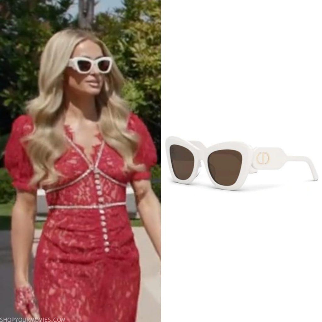 A Very Demi Holiday Special: Paris’s Cat-Eye White Sunglasses