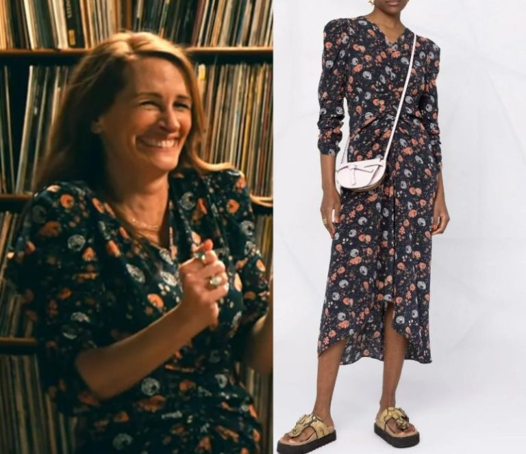 Leave the World Behind: Amanda’s Black Floral Ruched Midi Dress