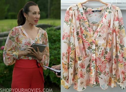Over the Moon in Love: Heather’s Floral Blouse