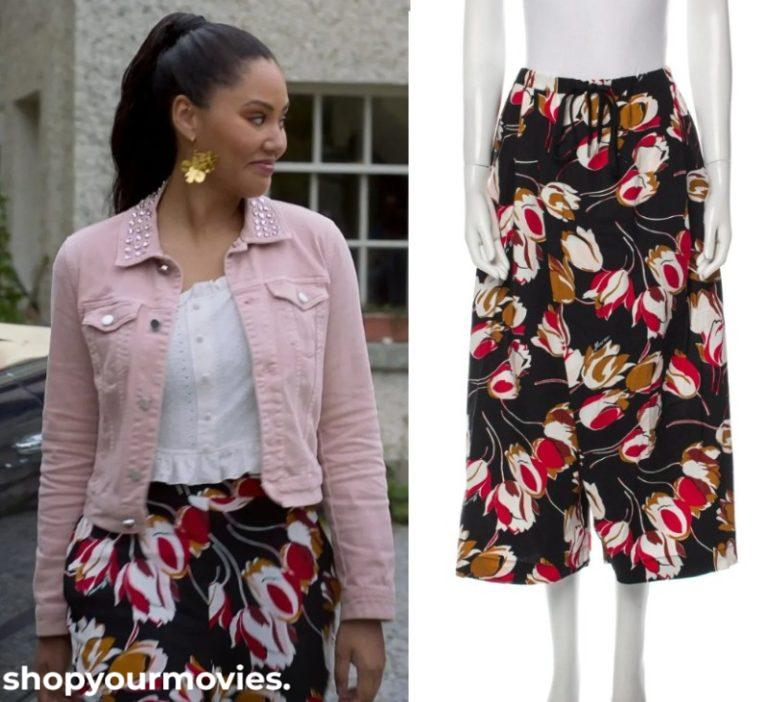 Irish Wish: Heather’s Black/Red Tulip Print Pants