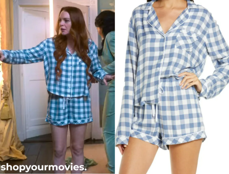 Irish Wish:  Maddie Kelly’s White/Blue Check Pajamas