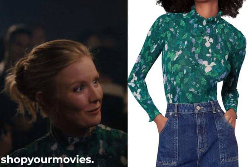 Anyone But You: Hallie’s Blue Print Mockneck