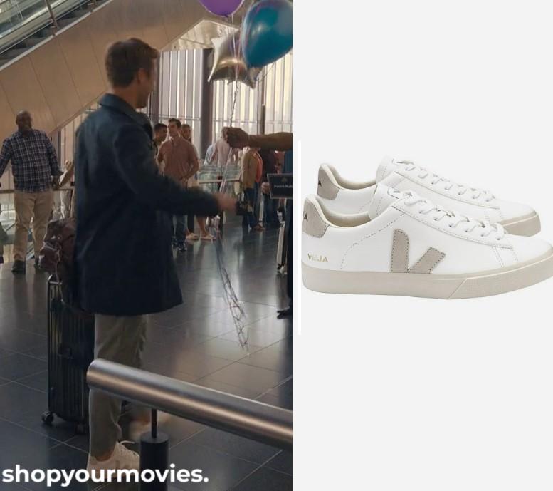 Anyone But You: Ben’s White/Beige Sneakers