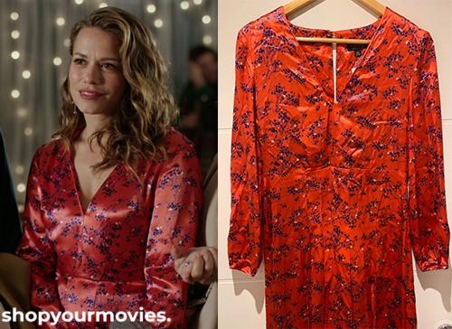 Poinsettias for Christmas: Ellie’s Orange Floral Dress