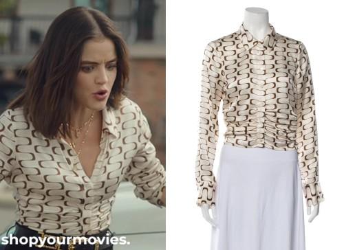 Puppy Love: Nicole’s Silk Printed Button Up Shirt