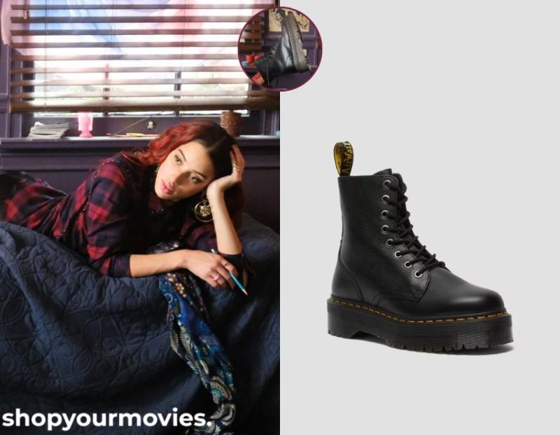 After: Steph’s Black Platform Combat Shoes