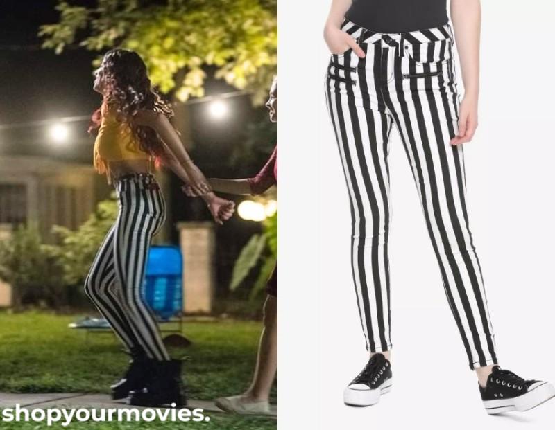 After: Steph’s Black & White Stripe Jeans
