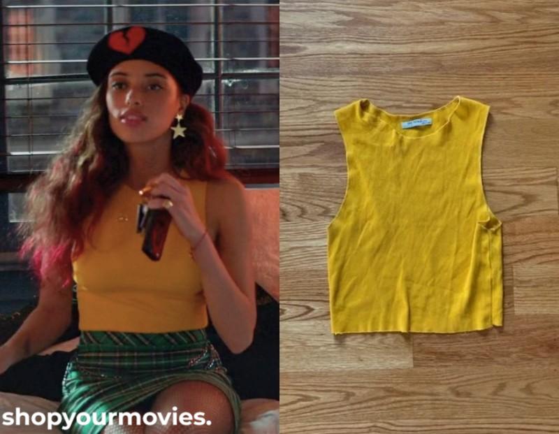 After: Steph’s Yellow Cropped Tank Top