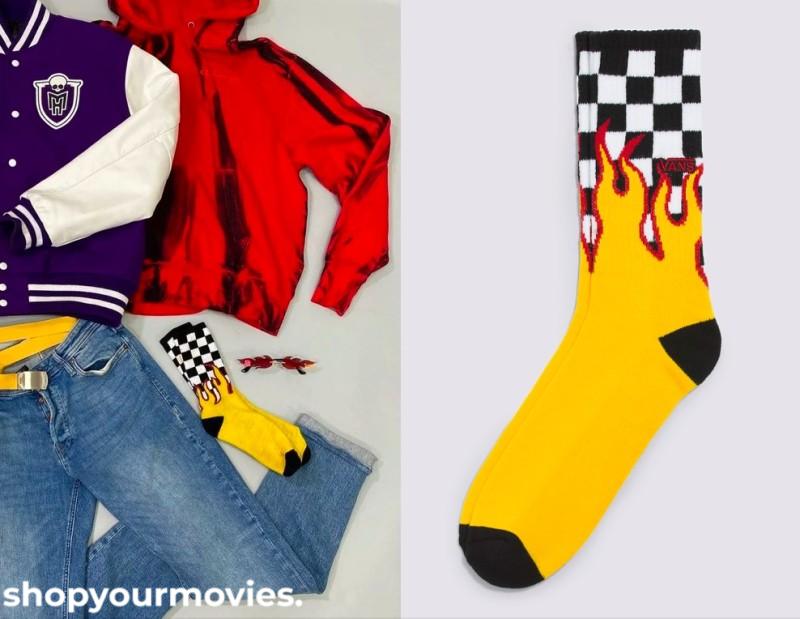 Monster High: Heath’s Checkerboard Flame Socks