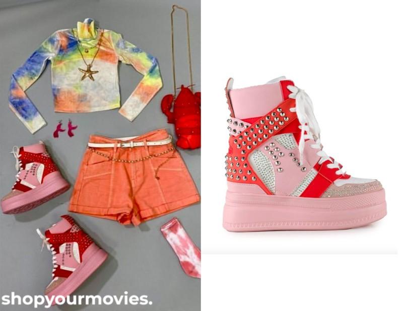 Monster High: Lagoona’s Red and Pink Studded Sneakers