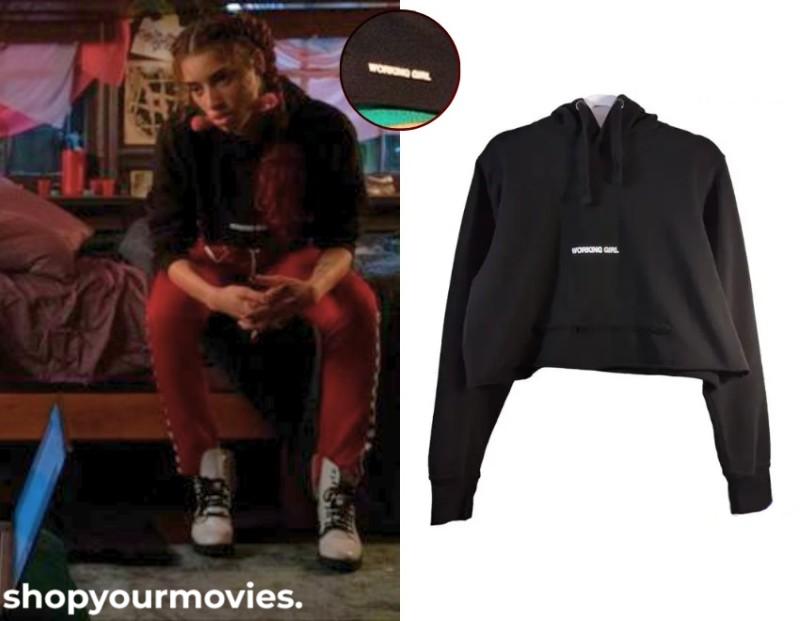 After: Steph’s Black Cropped Hoodie
