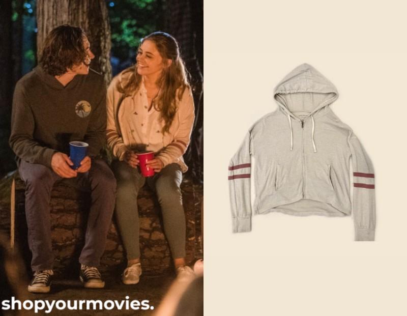 After: Tessa’s White Zip Up Hoodie