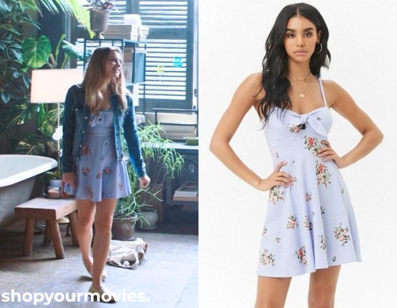 After: Tessa's Blue Floral Tie-Front Dress | Shopyourmovies After: Tessa's Blue Floral Tie-Front Dress | Shopyourmovies