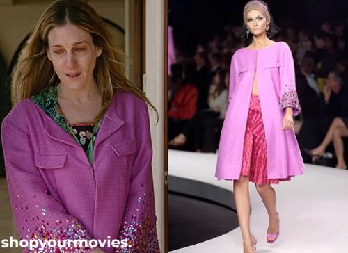 Sex and The City: Carrie’s Pink Coat with Beelled Sleeves