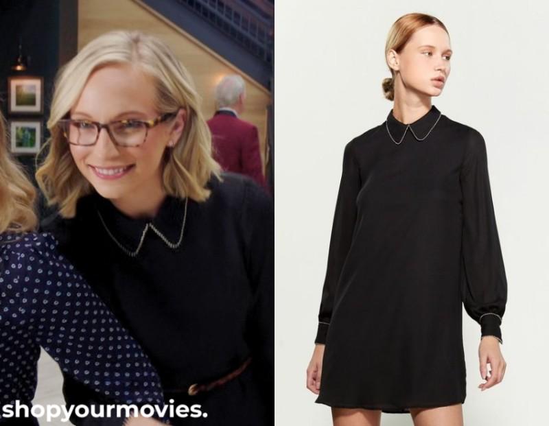 After We Collided: Kimberly’s Black Dress with Beaded Collar and Cuffs