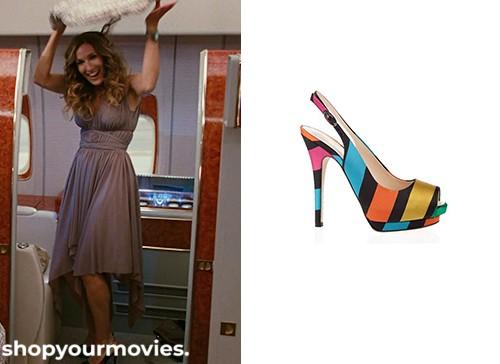 Sex and The City 2: Carrie’s Multicolor Peep Toe Heels